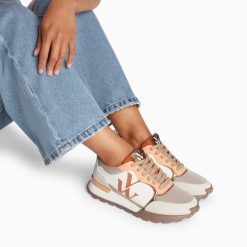 Vanessa Wu Sneakers | Baskets Monogramme Ombeline Orange A Semelle Running