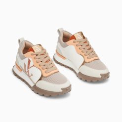 Vanessa Wu Sneakers | Baskets Monogramme Ombeline Orange A Semelle Running