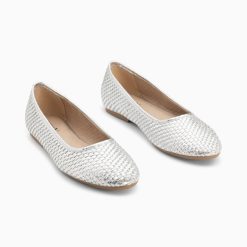 Vanessa Wu Mocassins, Derbies, Ballerines | Ballerines Provence Tressees Argent