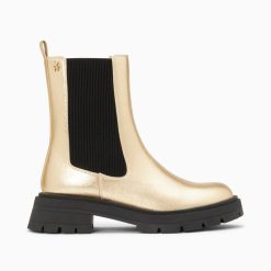 Vanessa Wu Bottines | Bottines Chelsea Phoebe Or A Semelle Oversize