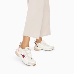 Vanessa Wu Sneakers | Baskets Eclair Nina Blanc Et Pourpre A Semelle Graphique