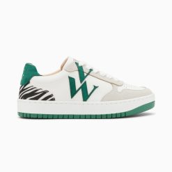 Vanessa Wu Sneakers | Baskets Monogramme Esmee Blanc Et Vert