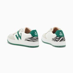 Vanessa Wu Sneakers | Baskets Monogramme Esmee Blanc Et Vert