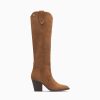 Vanessa Wu Bottes, Cuissardes | Bottes Santiags Sharon Camel A Talon