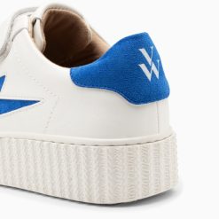 Vanessa Wu Sneakers | Baskets Eclair Vicky Blanc Et Bleu A Scratchs