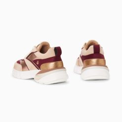 Vanessa Wu Sneakers | Baskets Agnes Beige Et Prune A Semelle Oversize