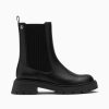 Vanessa Wu Bottines | Bottines Chelsea Phoebe Noires A Semelle Oversize