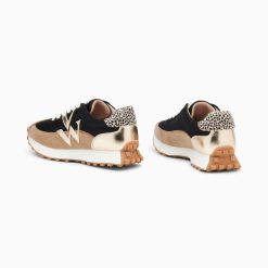 Vanessa Wu Sneakers | Baskets Monogramme Pia Beige Et Noir A Semelle Running