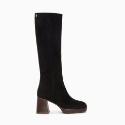 Vanessa Wu Bottes, Cuissardes | Bottes Nia Noires A Talon Bois