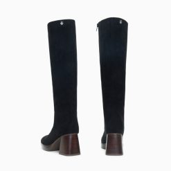 Vanessa Wu Bottes, Cuissardes | Bottes Nia Noires A Talon Bois