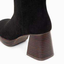 Vanessa Wu Bottes, Cuissardes | Bottes Nia Noires A Talon Bois