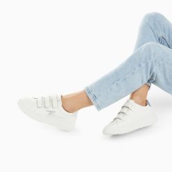 Vanessa Wu Sneakers | Baskets Eclair Fanny Blanc Et Argent A Scratchs