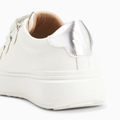 Vanessa Wu Sneakers | Baskets Eclair Fanny Blanc Et Argent A Scratchs